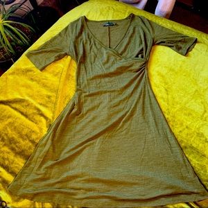 Organic Cotton green boho Babydoll Dress